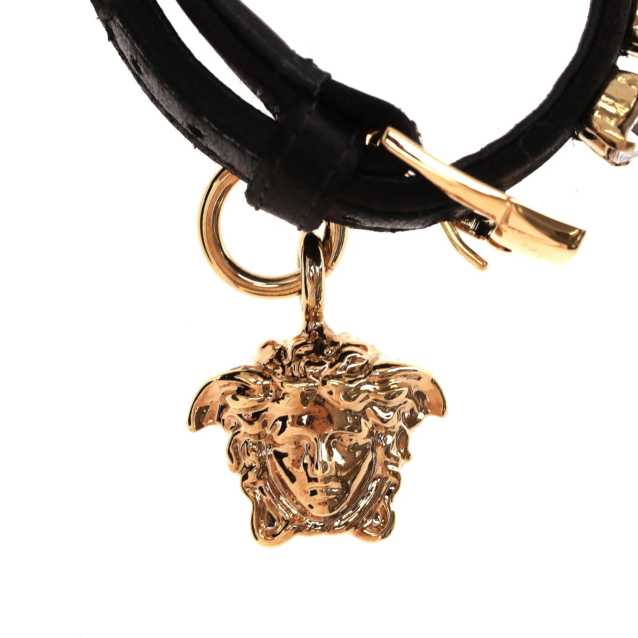 Versace Medusa Charm Satin Platform Sandals. Size 38 - Image 8