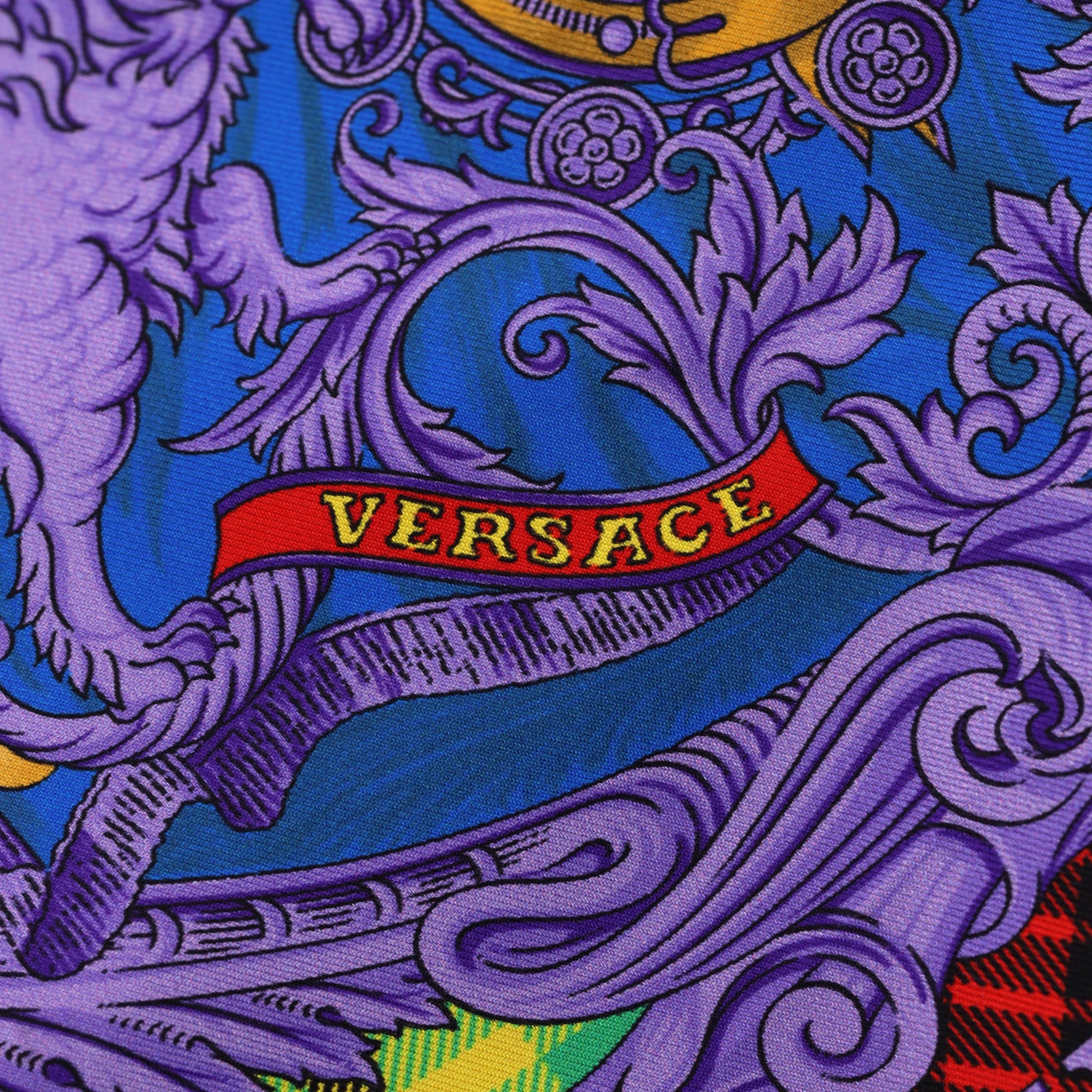 Versace Tartan Check 'The Clans' Silk Shirt. Size 42IT - Image 7