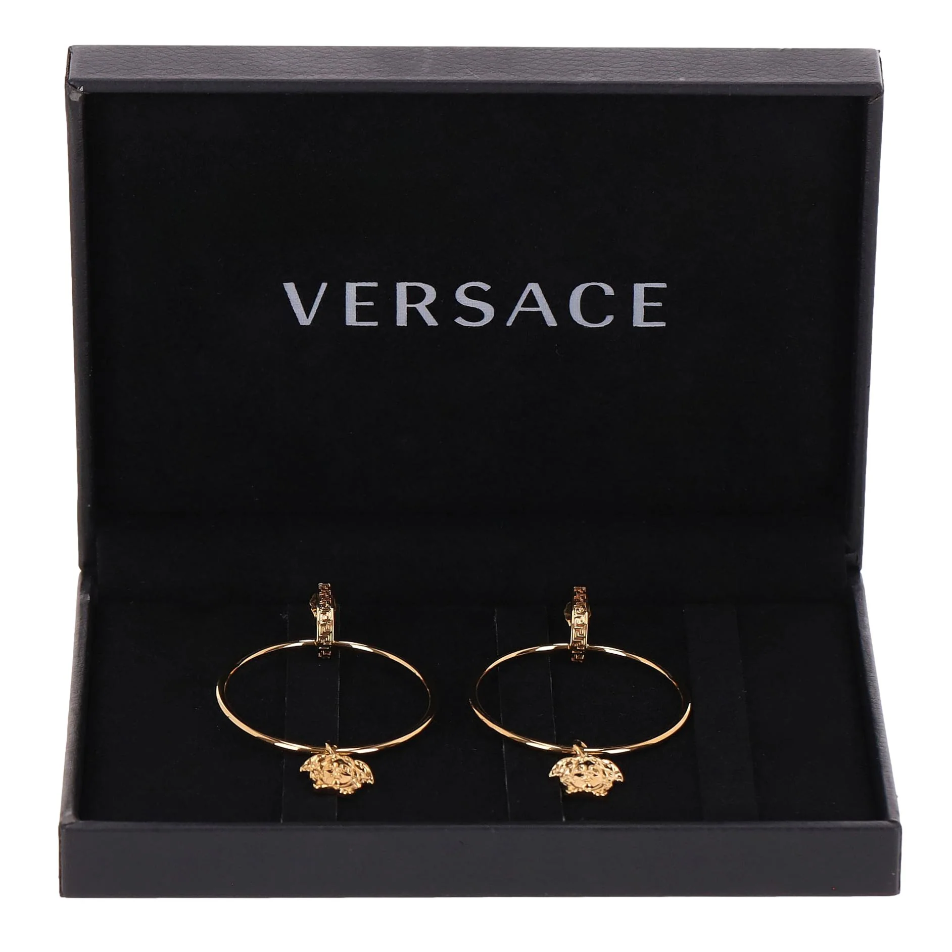 Versace Tribute Medusa Charm Hoop Earrings - Image 3