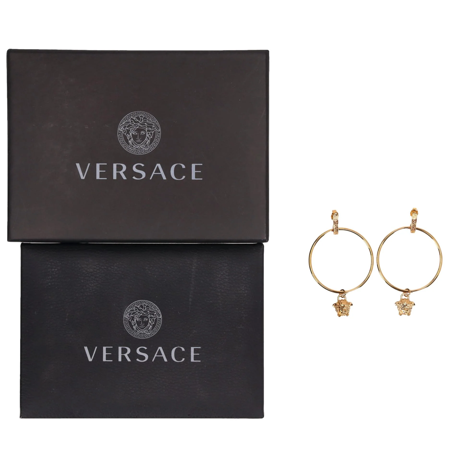 Versace Tribute Medusa Charm Hoop Earrings - Image 4