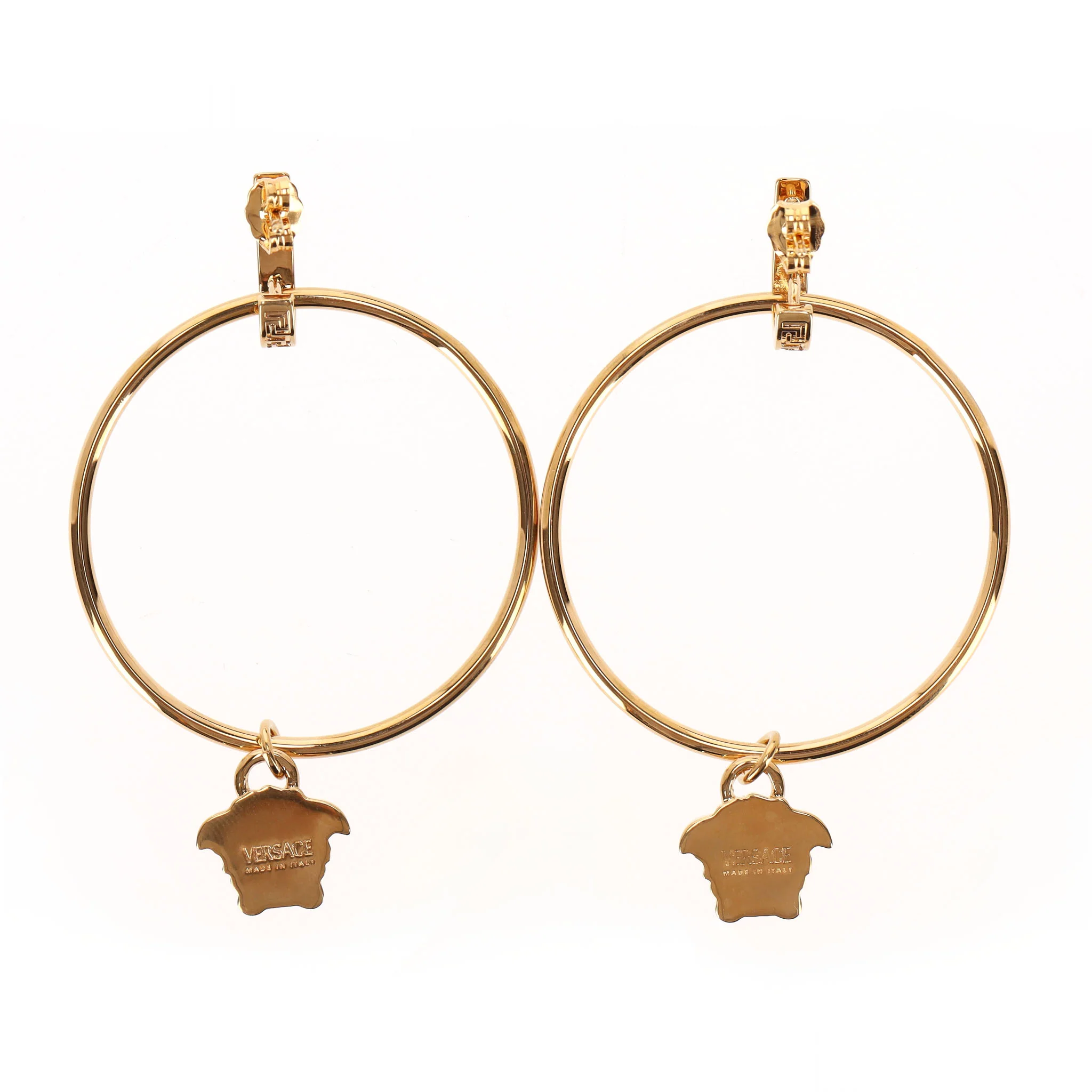 Versace Tribute Medusa Charm Hoop Earrings - Image 5
