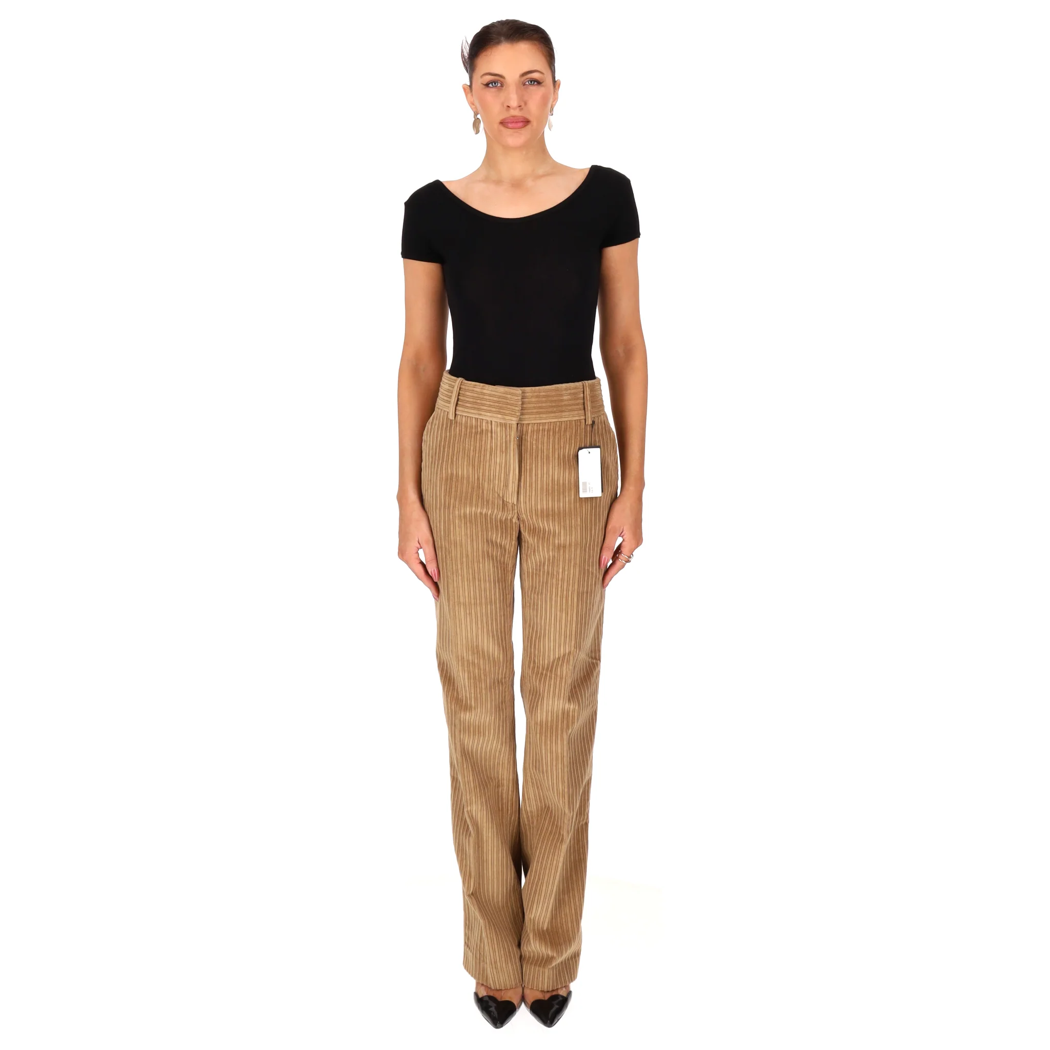 Victoria Beckham Straight-Leg Corduroy Trousers. Size 8UK - Image 2