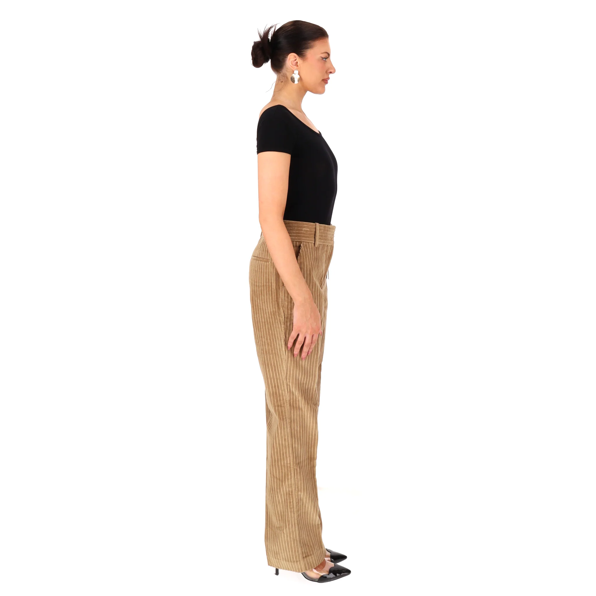 Victoria Beckham Straight-Leg Corduroy Trousers. Size 8UK - Image 3
