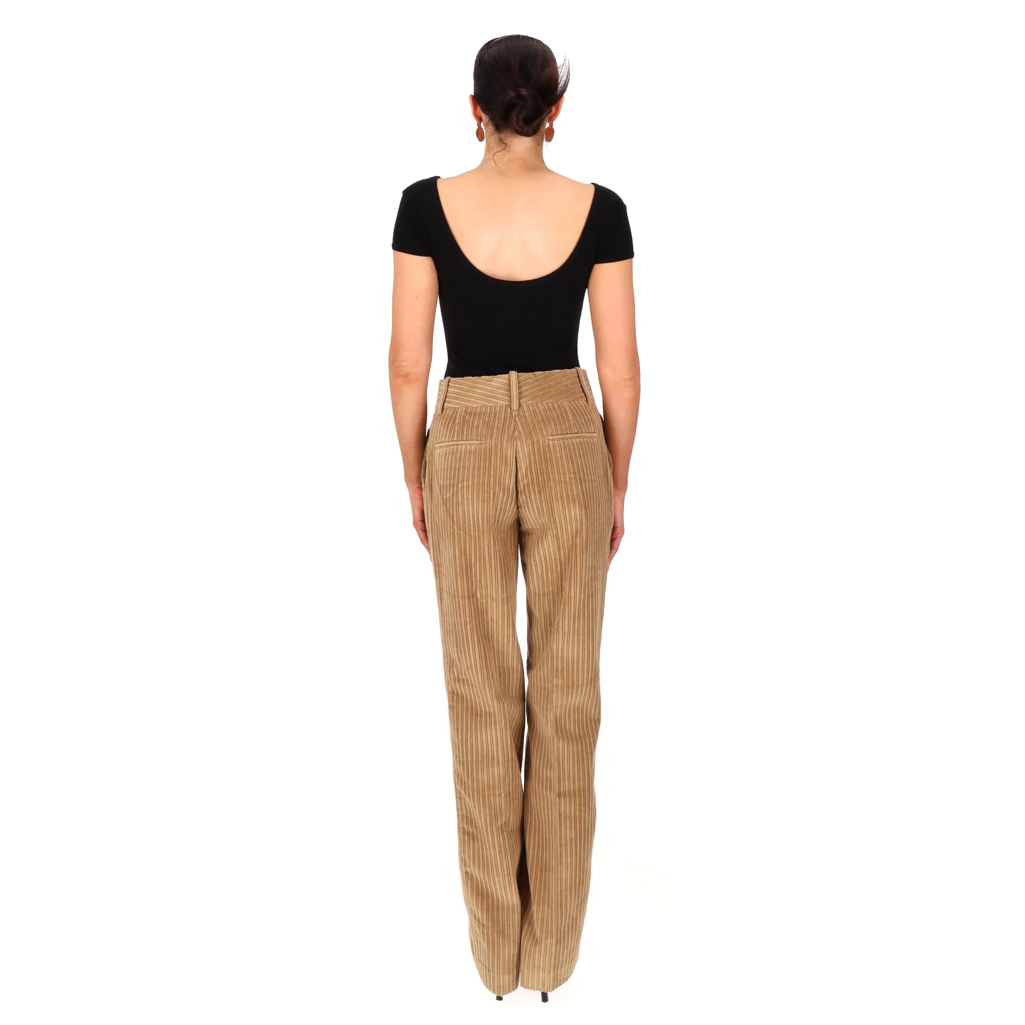 Victoria Beckham Straight-Leg Corduroy Trousers. Size 8UK - Image 4
