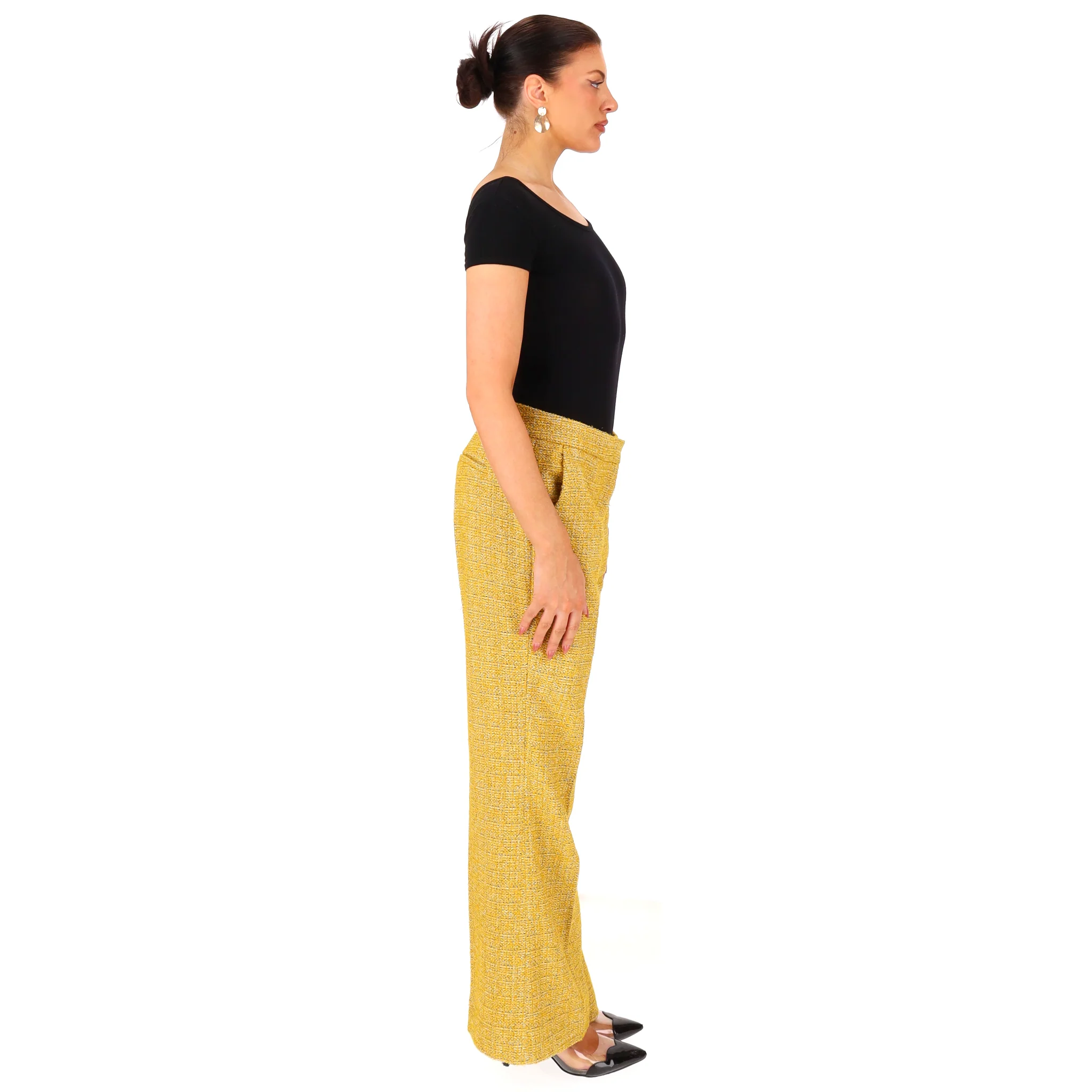 Victoria Beckham Tweed Straight-Leg Trousers. Size 10UK - Image 3