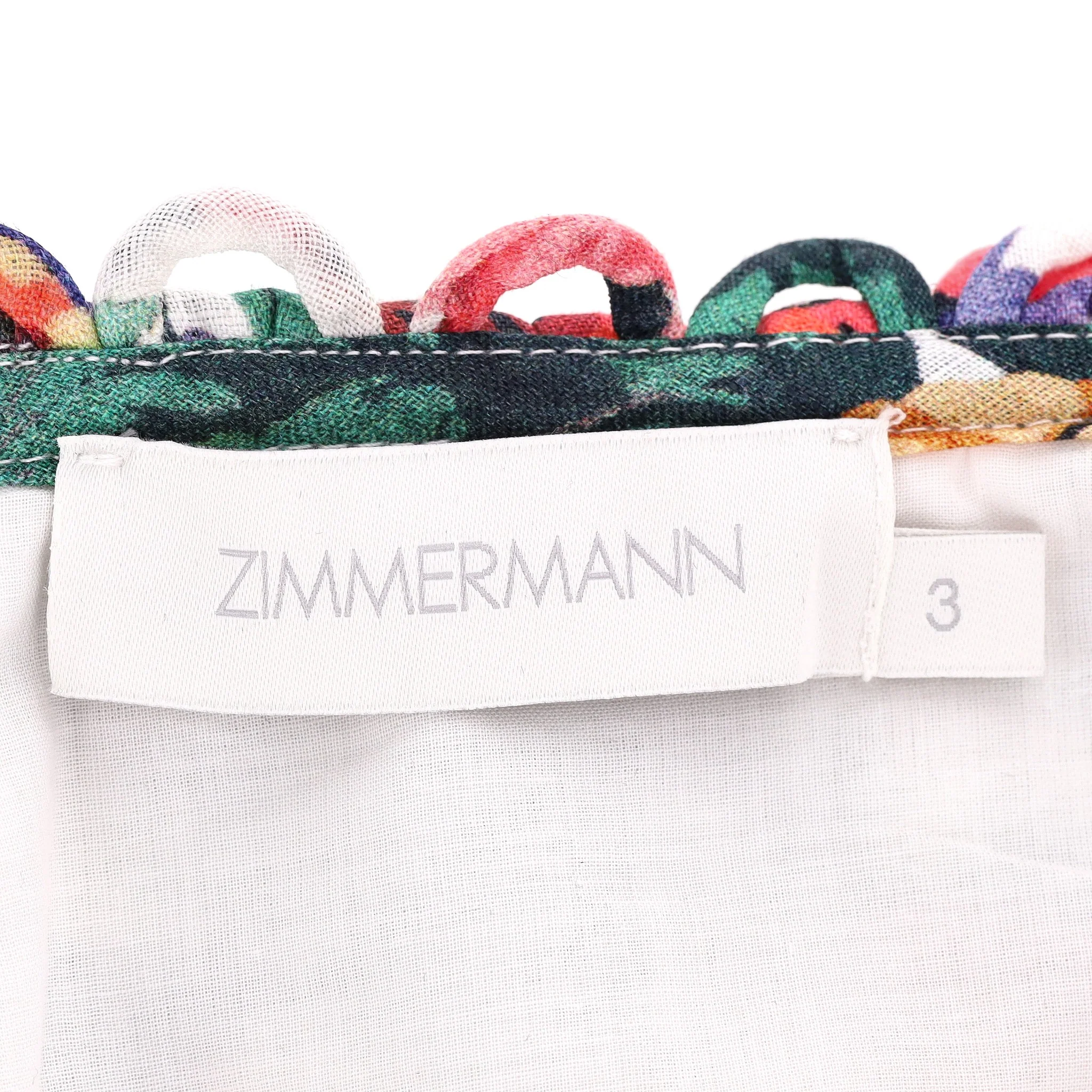 Zimmerman Floral Linen Top. Size 3 - Image 6