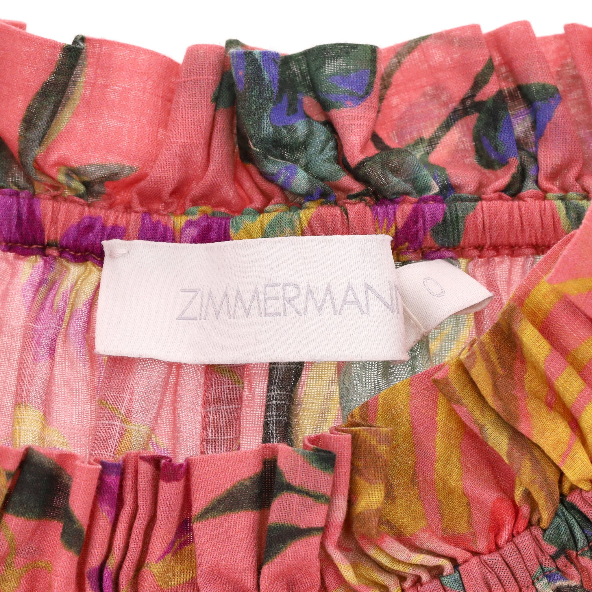 Zimmermann Floral Print Frill Cotton Voile Maxi Dress. Size 0 - Image 6