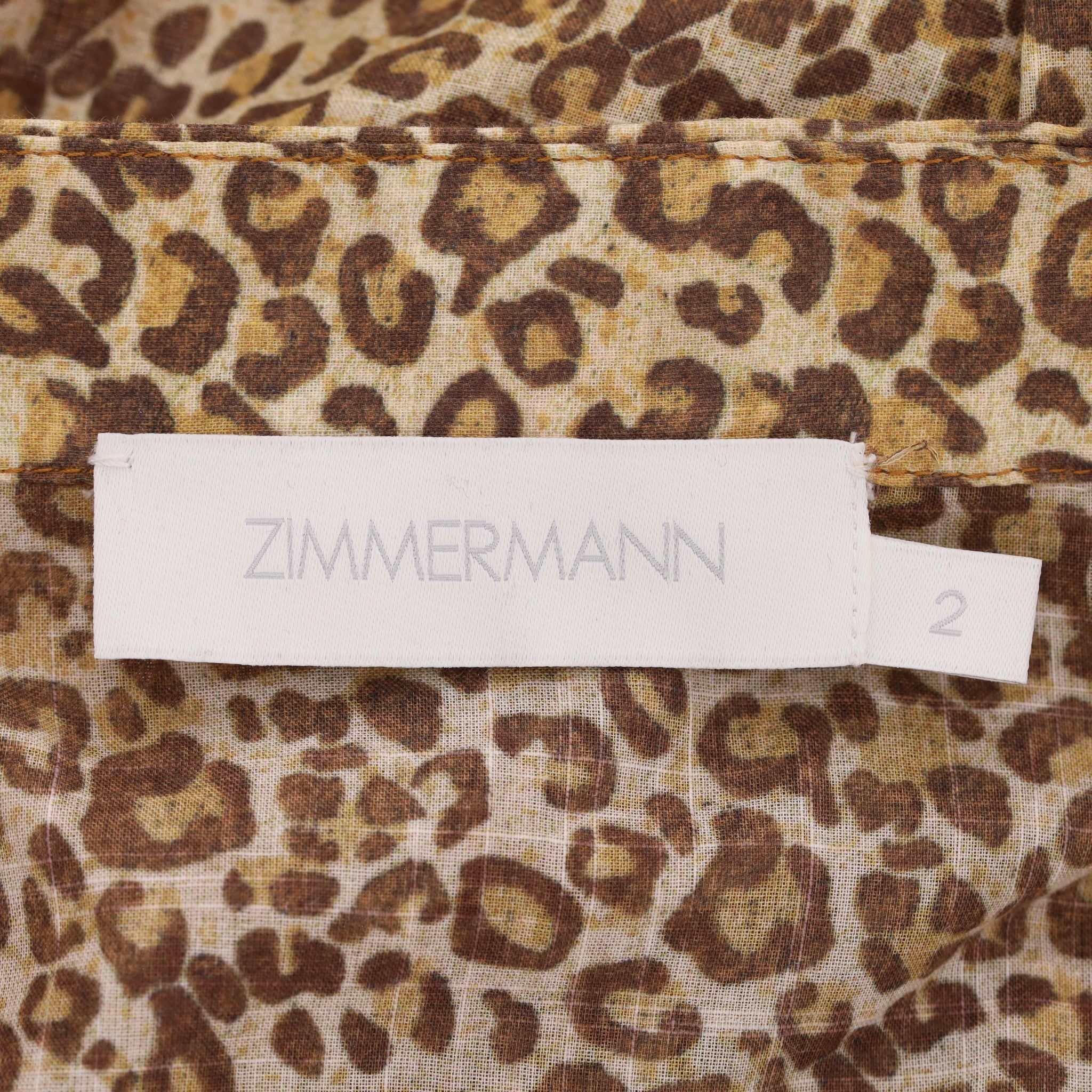 Zimmermann Animal Print Tiered Cotton Maxi Dress. Size 2 - Image 6